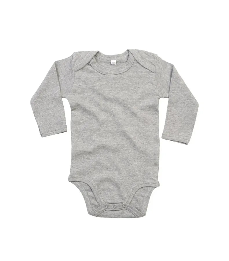 Organic Baby Long Sleeve Bodysuit HeatherGreyMelange