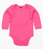 Organic Baby Long Sleeve Bodysuit Fuchsia