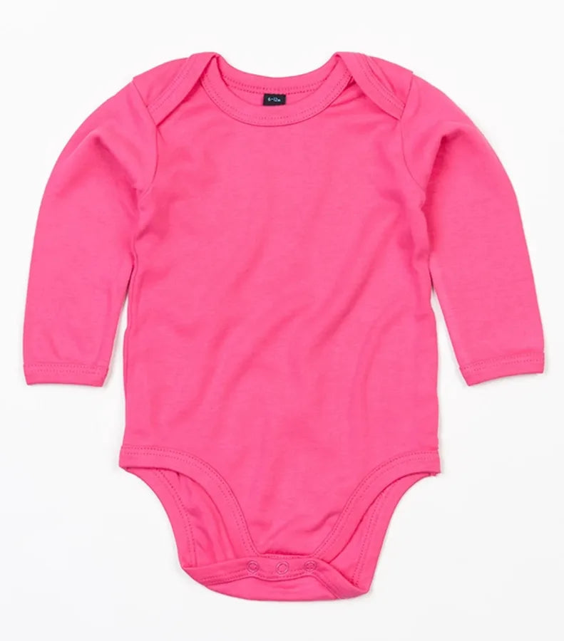 Organic Baby Long Sleeve Bodysuit Fuchsia