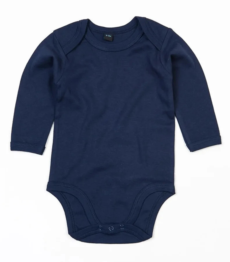 Organic Baby Long Sleeve Bodysuit NauticalNavy