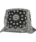 Bandana Print Bucket Hat Black