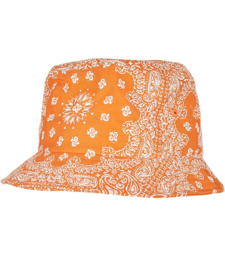 Bandana Print Bucket Hat Orange