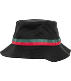 Stripe Bucket Hat Black/FireRed/Green
