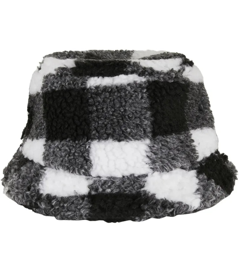 Sherpa Check Bucket Hat White/Black