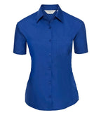 Ladies´ Short Sleeve Polycotton Easy Care Poplin S BrightRoyal