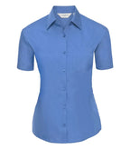 Ladies´ Short Sleeve Polycotton Easy Care Poplin S CorporateBlue