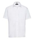 Men´s Short Sleeve Polycotton Easy Care Poplin Sh White