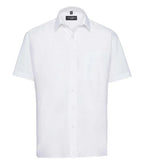 Men´s Short Sleeve Polycotton Easy Care Poplin Sh White