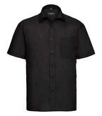 Men´s Short Sleeve Polycotton Easy Care Poplin Sh Black