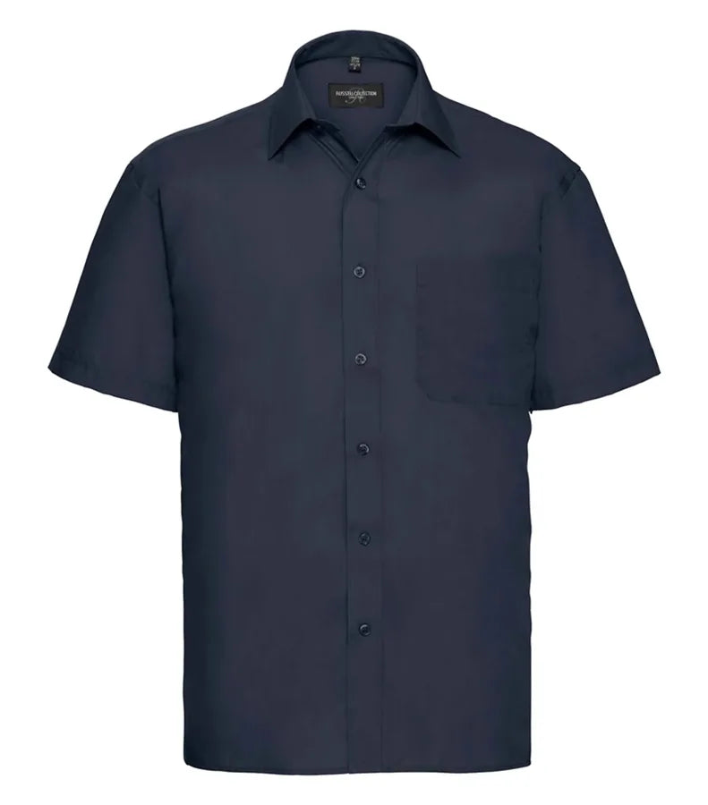 Men´s Short Sleeve Polycotton Easy Care Poplin Sh FrenchNavy
