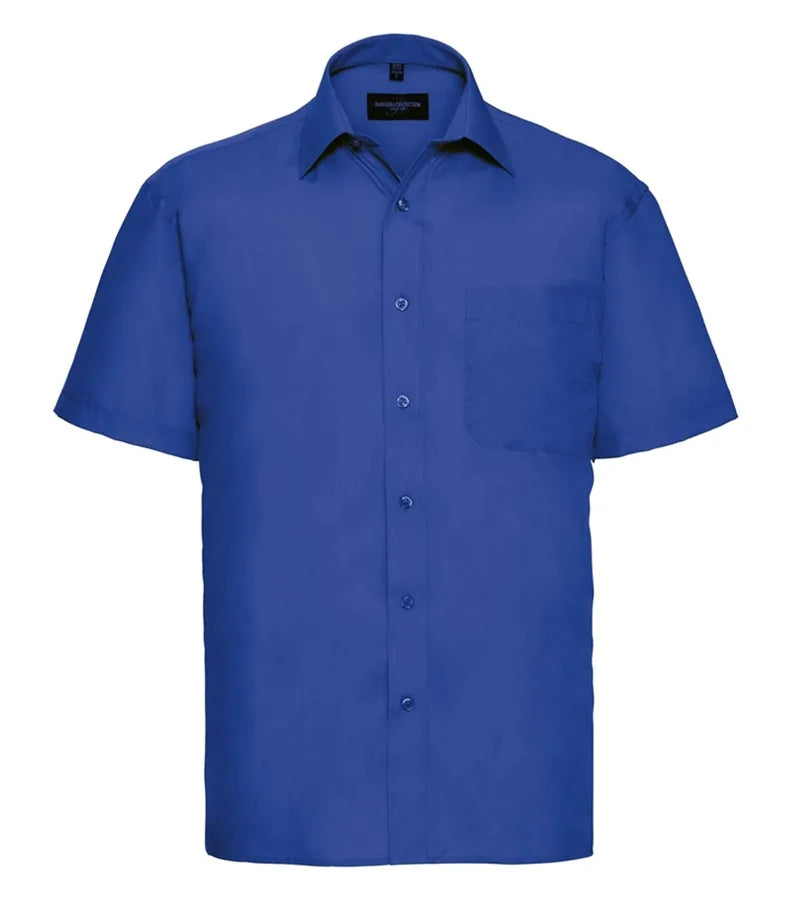 Men´s Short Sleeve Polycotton Easy Care Poplin Sh BrightRoyal