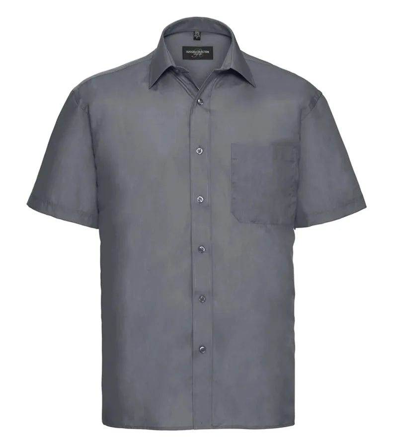 Men´s Short Sleeve Polycotton Easy Care Poplin Sh ConvoyGrey