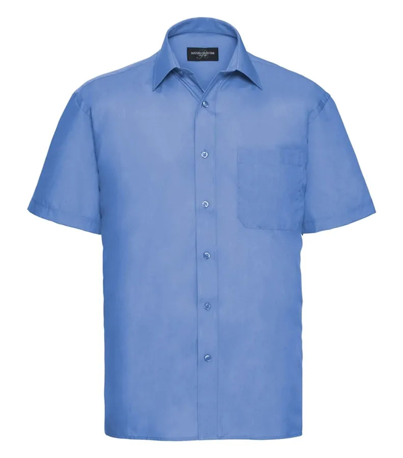 Men´s Short Sleeve Polycotton Easy Care Poplin Sh CorporateBlue