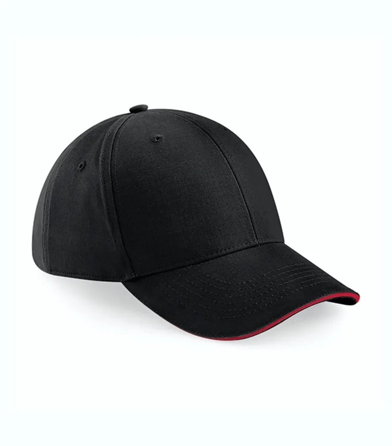 Athleisure 6 Panel Cap Black/ClassicRed