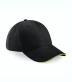 Athleisure 6 Panel Cap Black/LimeGreen