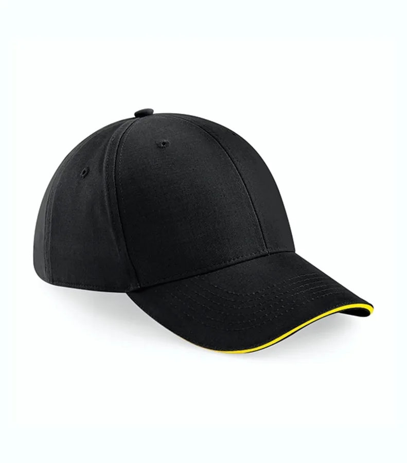Athleisure 6 Panel Cap Black/Yellow