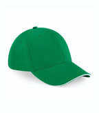 Athleisure 6 Panel Cap KellyGreen/White