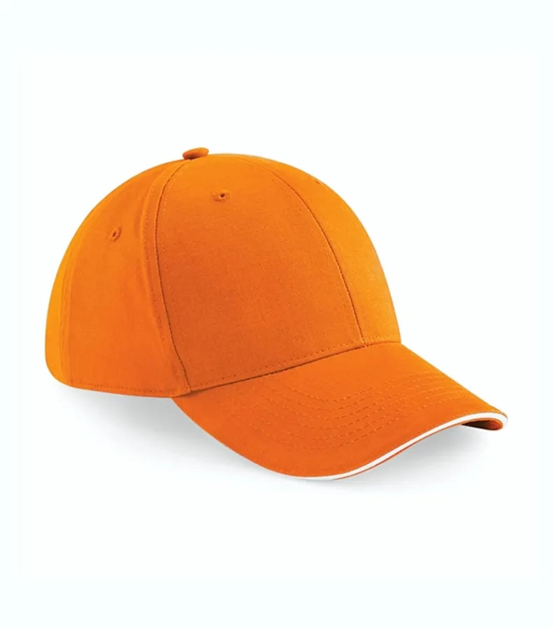 Athleisure 6 Panel Cap Orange/White