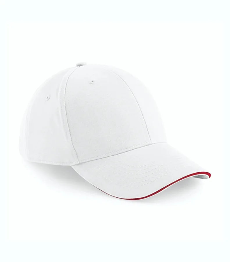 Athleisure 6 Panel Cap White/ClassicRed