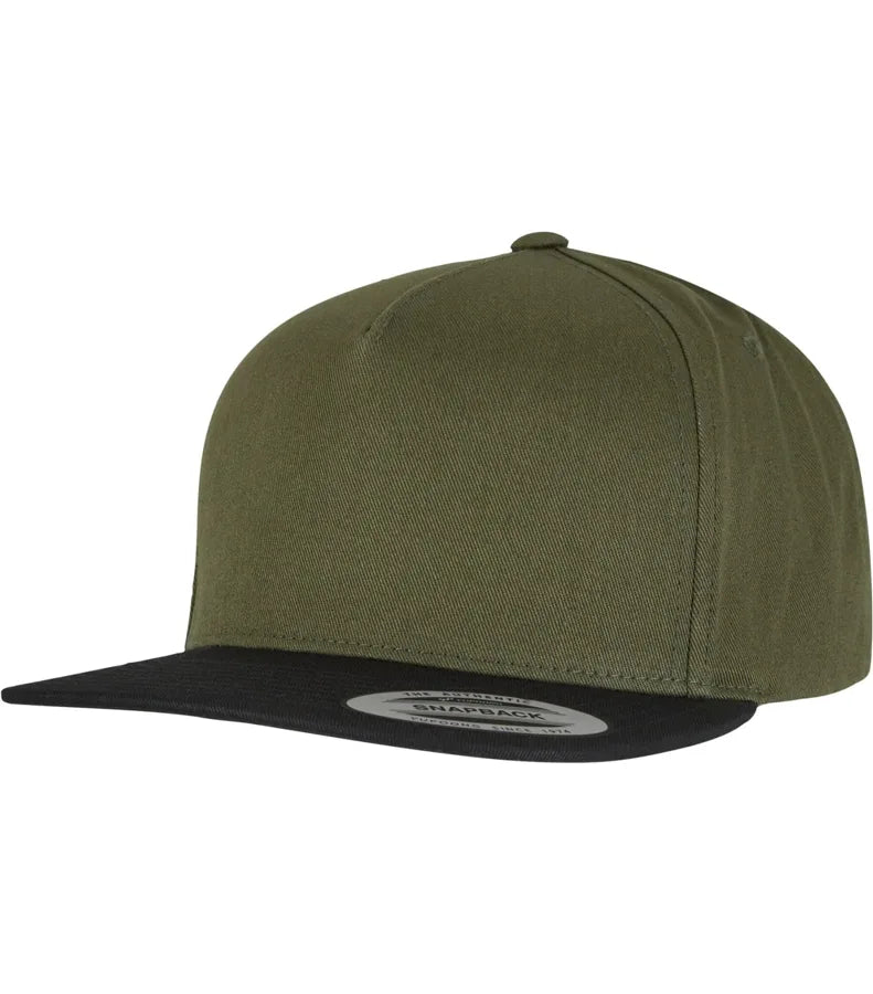 Classic 5 Panel Snapback Olive/Black