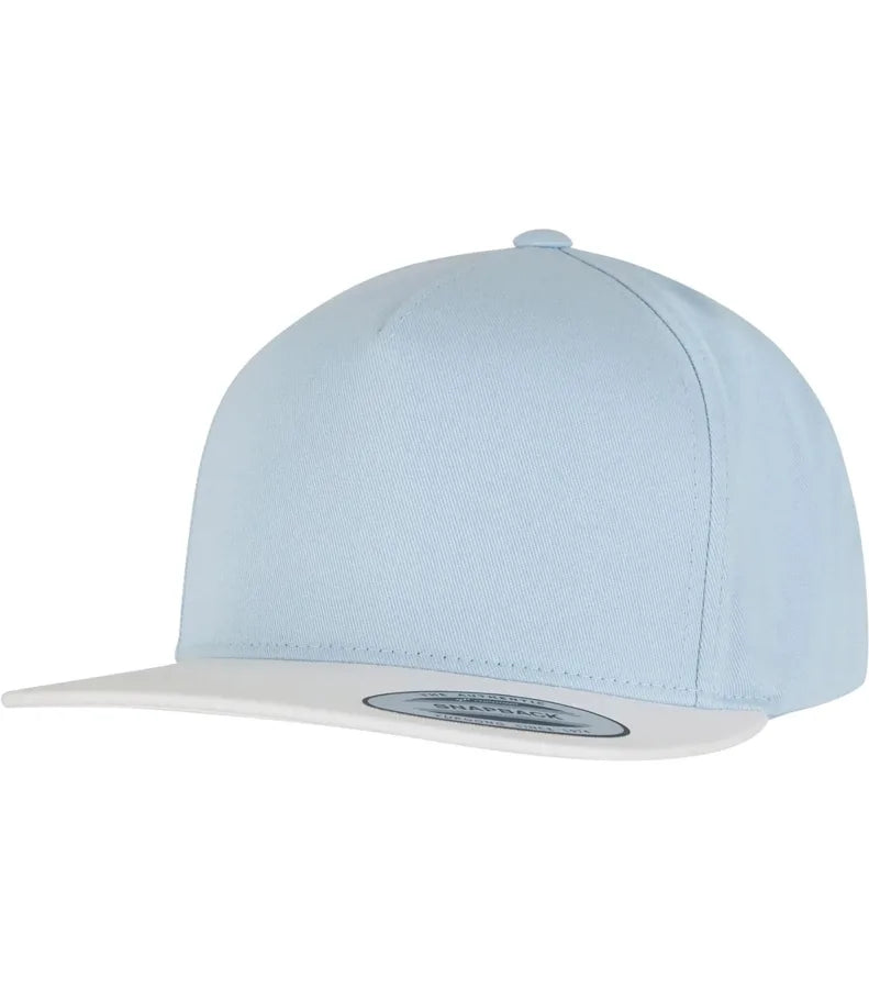 Classic 5 Panel Snapback LightBlue/White