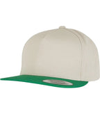 Classic 5 Panel Snapback Beige/Green