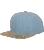 Chambray-Suede Snapback Blue/Beige