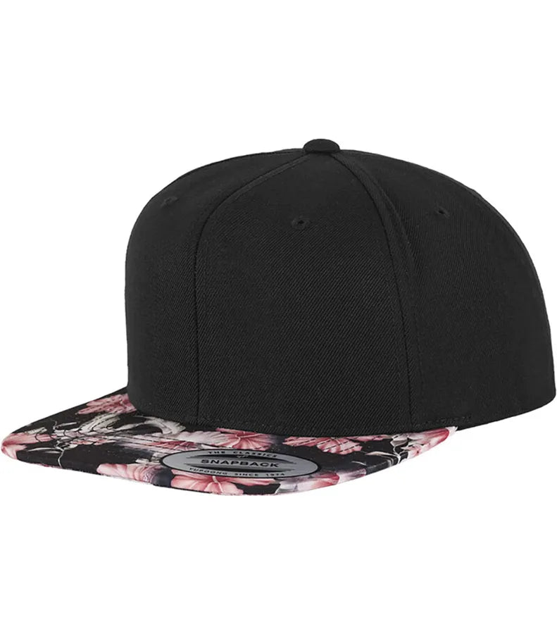Floral Snapback Red