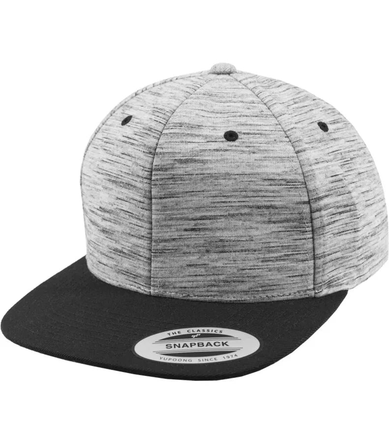 Stripes Melange Crown Snapback Black/Grey