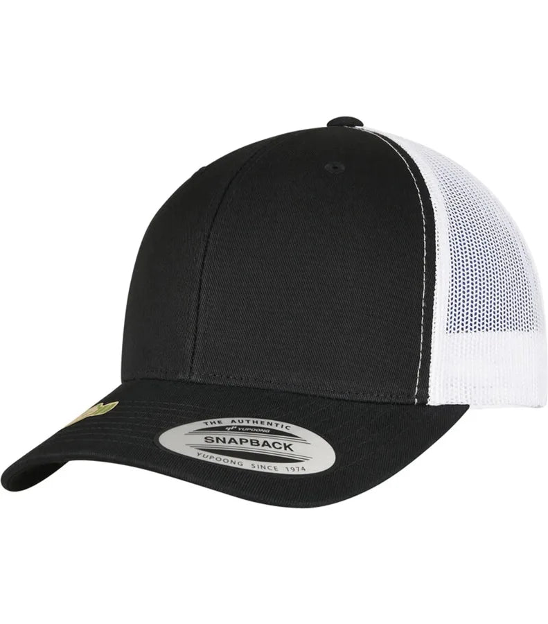 Recycled Retro Trucker Cap 2-Tone Black/White