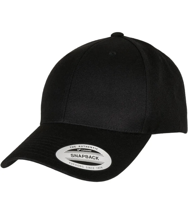 Premium Curved Visor Snapback Cap Black