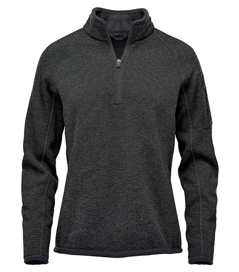 W's Avalante 1/4 Zip Fleece P/O BlackHeather