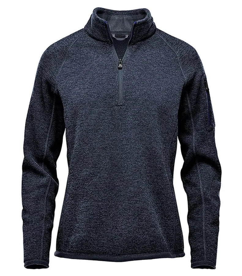W's Avalante 1/4 Zip Fleece P/O NavyHeather