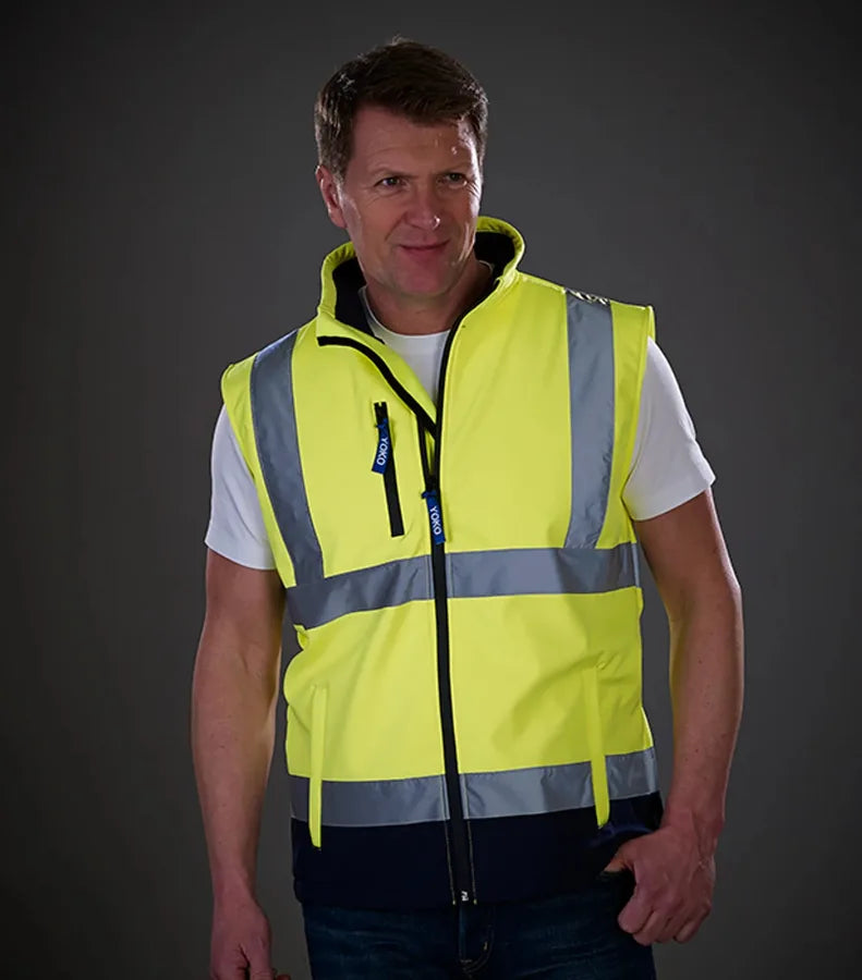 Hi vis softshell gilet (HV006) Yellow