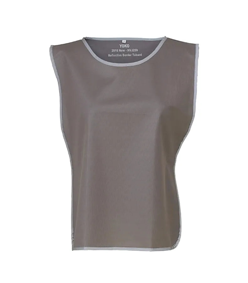 Hi vis reflective border tabard (HVJ259) Grey