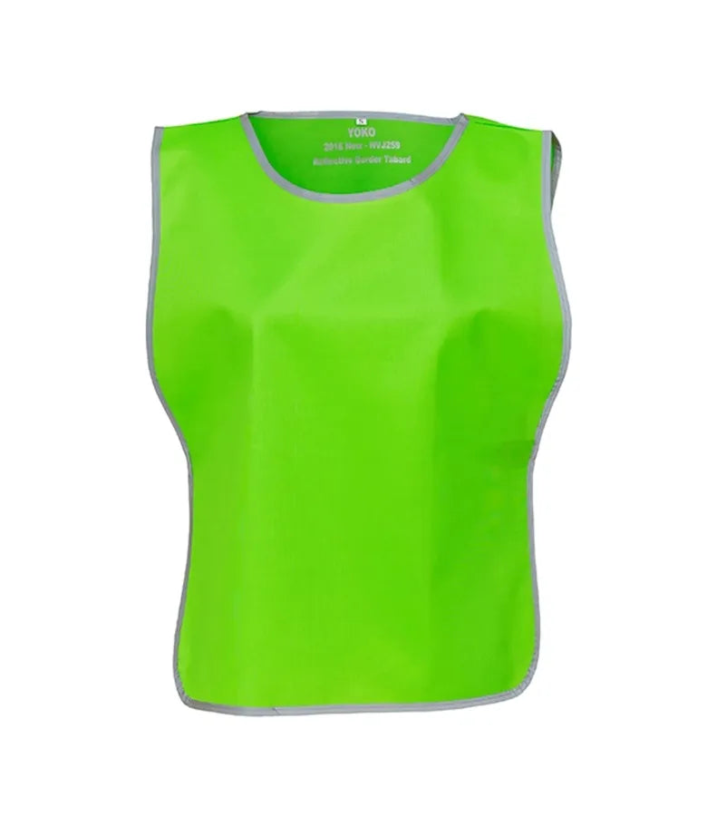 Hi vis reflective border tabard (HVJ259) Lime