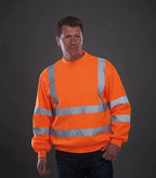 Hi vis sweatshirt (HVJ510) Yellow