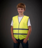 Hi vis reflective border kids waistcoat (HVW102CH) Yellow