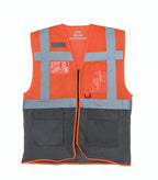 Hi vis top cool open mesh executive waistcoat Orange/Grey