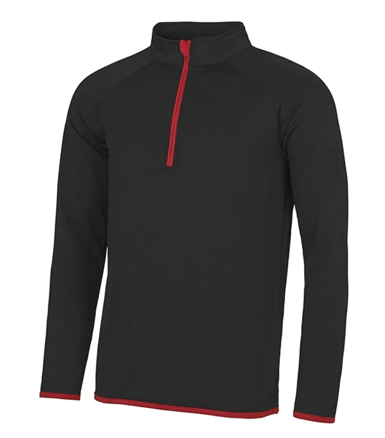 Men's Cool 1/2 Zip Sweat JetBlack/FireRed