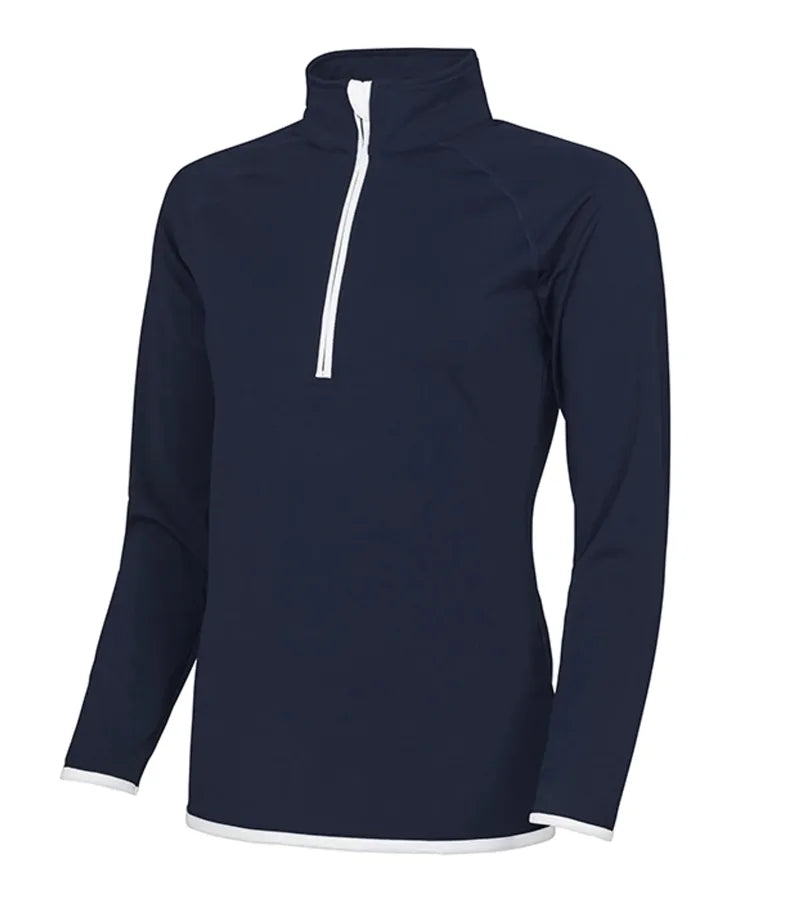 Women's Cool 1/2 Zip Sweat FrenchNavy/Arctic/White