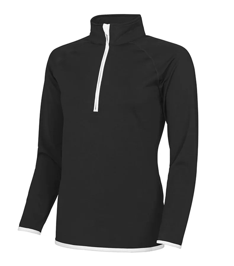 Women's Cool 1/2 Zip Sweat JetBlack/ArcticWhite