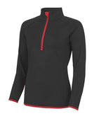 Women's Cool 1/2 Zip Sweat JetBlack/FireRed