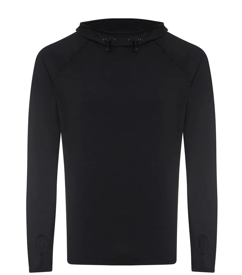 Men's Cool Cowl Neck Top JetBlack