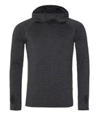 Men's Cool Cowl Neck Top BlackSlateMelange