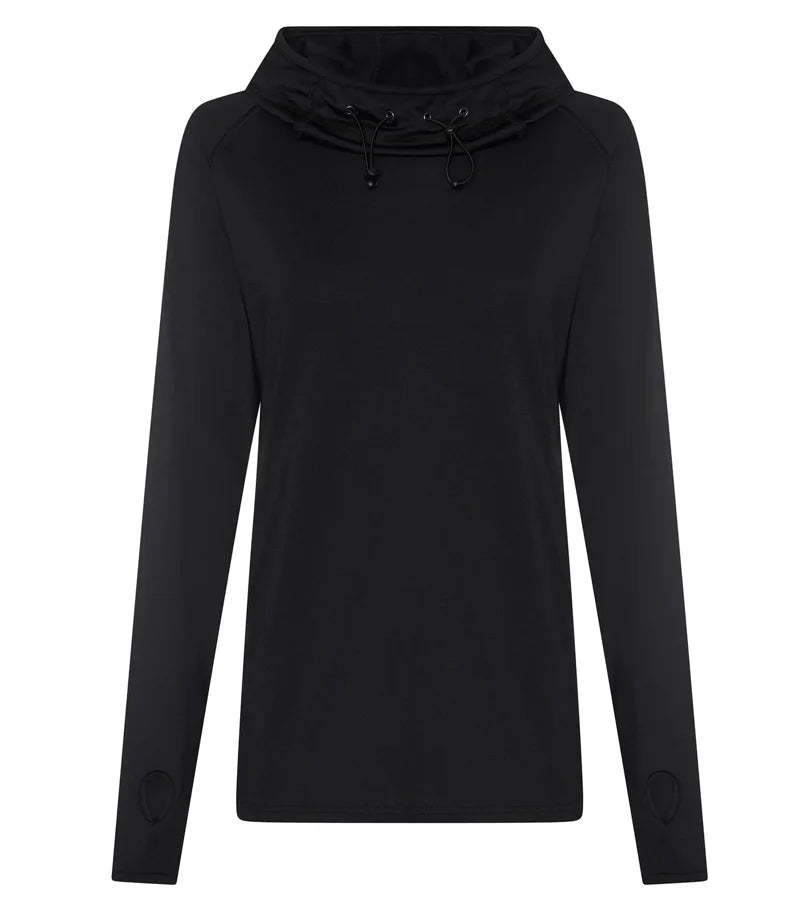 Women's Cool Cowl Neck Top JetBlack