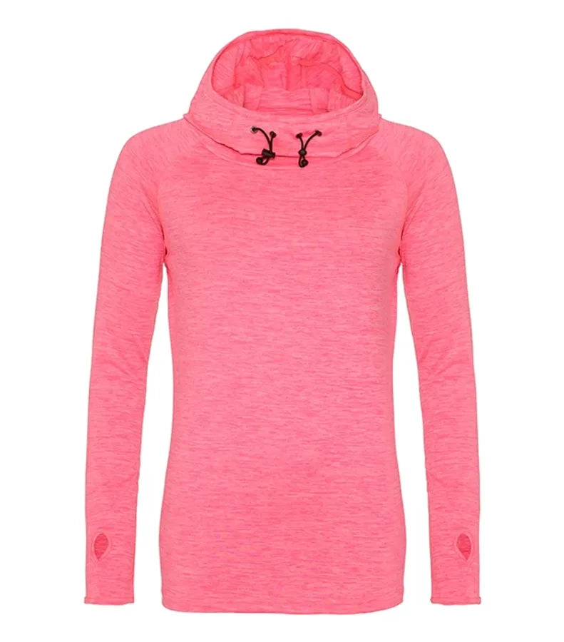Women's Cool Cowl Neck Top ElectricPinkMelange