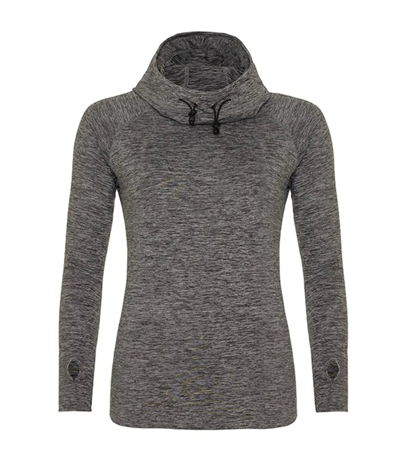 Women's Cool Cowl Neck Top GreyMelange