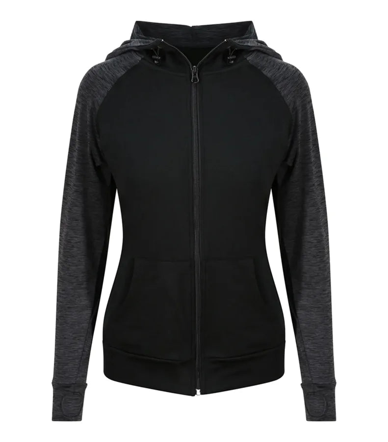 Women's Cool Contrast Zoodie Black/BlackSlateMelange