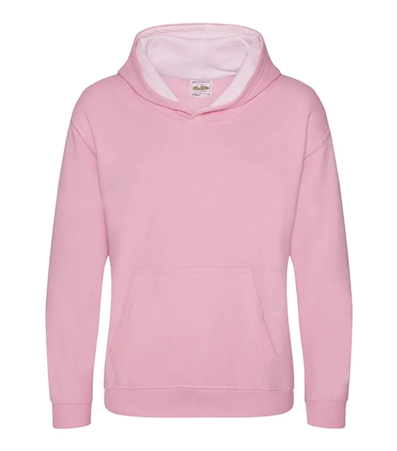 Kids Varsity Hoodie BabyPink/ArcticWhite